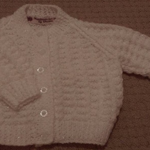 Simpatico cardigan bianco scintillante immagine 1