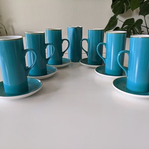 LaGardo Tackett 'Tack' Modern Grouping of White Cups and Saucers Plus