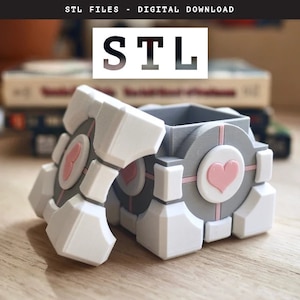 Portal Weighted Companion Cube Box - STL Files for 3D Printing