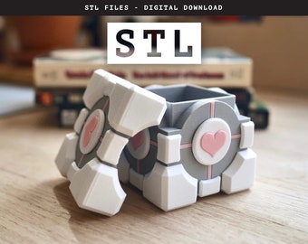 Portal Weighted Companion Cube Box - STL Files for 3D Printing