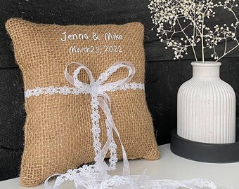 Ring bearer pillow Rustic wedding, Wedding pillow Rustic wedding, Ring pillow Boho wedding, Ring bearer Boho wedding, Gift for Couples