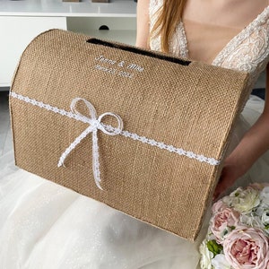 Caixa de cartão de casamento Casamento rústico, Caixa de cartão para casamento Boho casamento, Caixa de cartão com slot Minimalismo, Caixa personalizada, Caixa de casamento Boho, Caixa