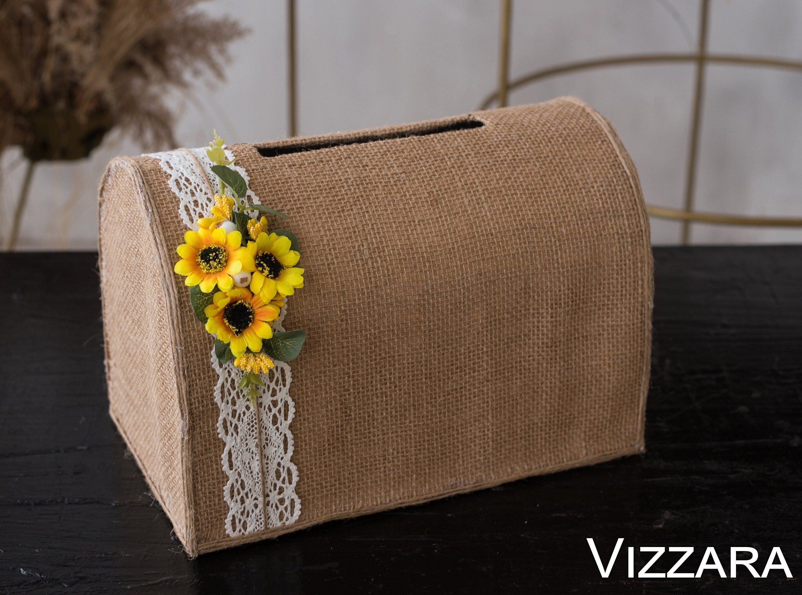 Wedding card box Sunflower wedding Personalized Card box for wedding Sunflower Wedding box Wedding money box Rustic wedding