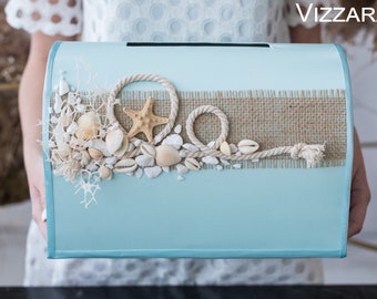 Beach wedding card box, Beach wedding, Personalized, Card box for wedding Beach, Beach wedding card, Card box wedding Rustic, Wedding box