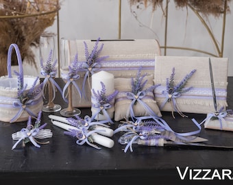 Lavendel Hochzeit personalisiert, Hochzeitsset Lavendel, Hochzeit personalisiert, Sektgläser Lavendelhochzeit, Hochzeit Karte Box Lavendel