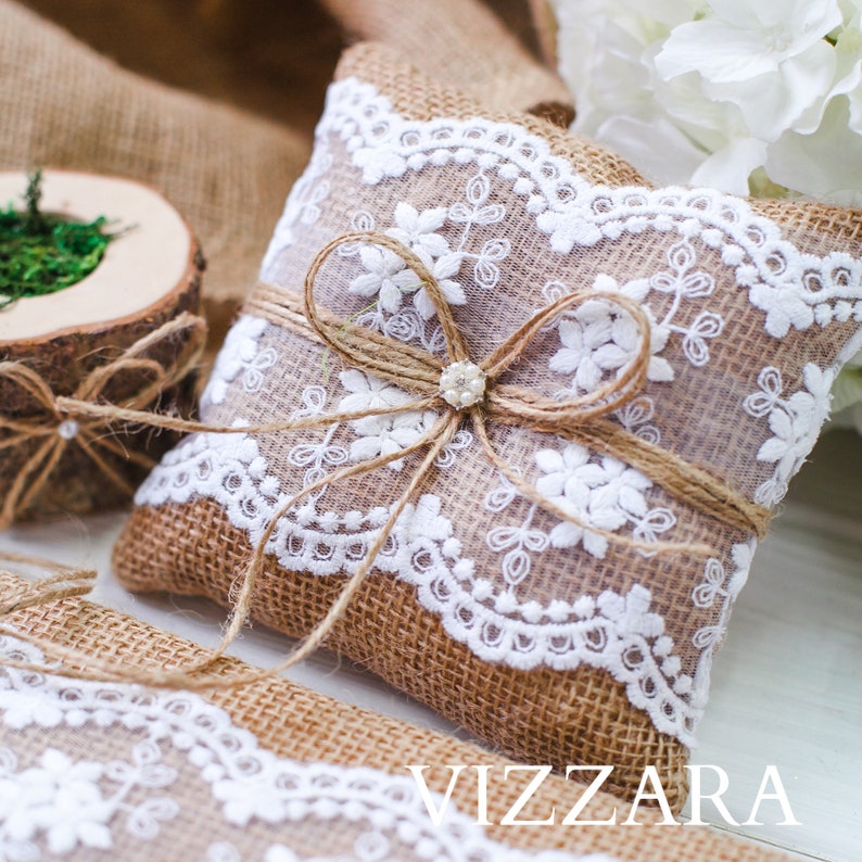 Ring pillows Rustic wedding ideas Wedding ring pillow Rustic Etsy
