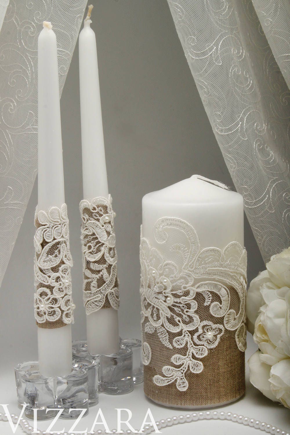 Rustic unity candles wedding rustic ceremony unity candles for Etsy