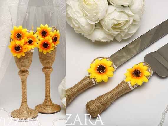 Wedding Flutes Rustic Wedding Ideas Wedding Cake Knives Sets Etsy