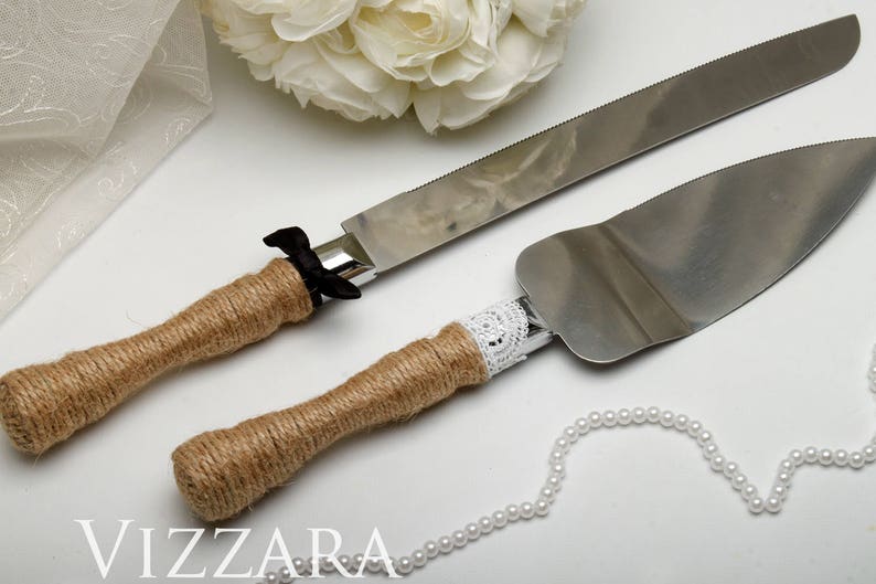 Cake servers Boho weddings Personalized Cake cutting sets boho wedding theme Cake servers sets Country weddings Cake server Rustic weddings image 5