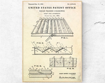 Solar Panel Patent Print, Renewable Energy Blueprint, Industrial Decor, Engineer Gift