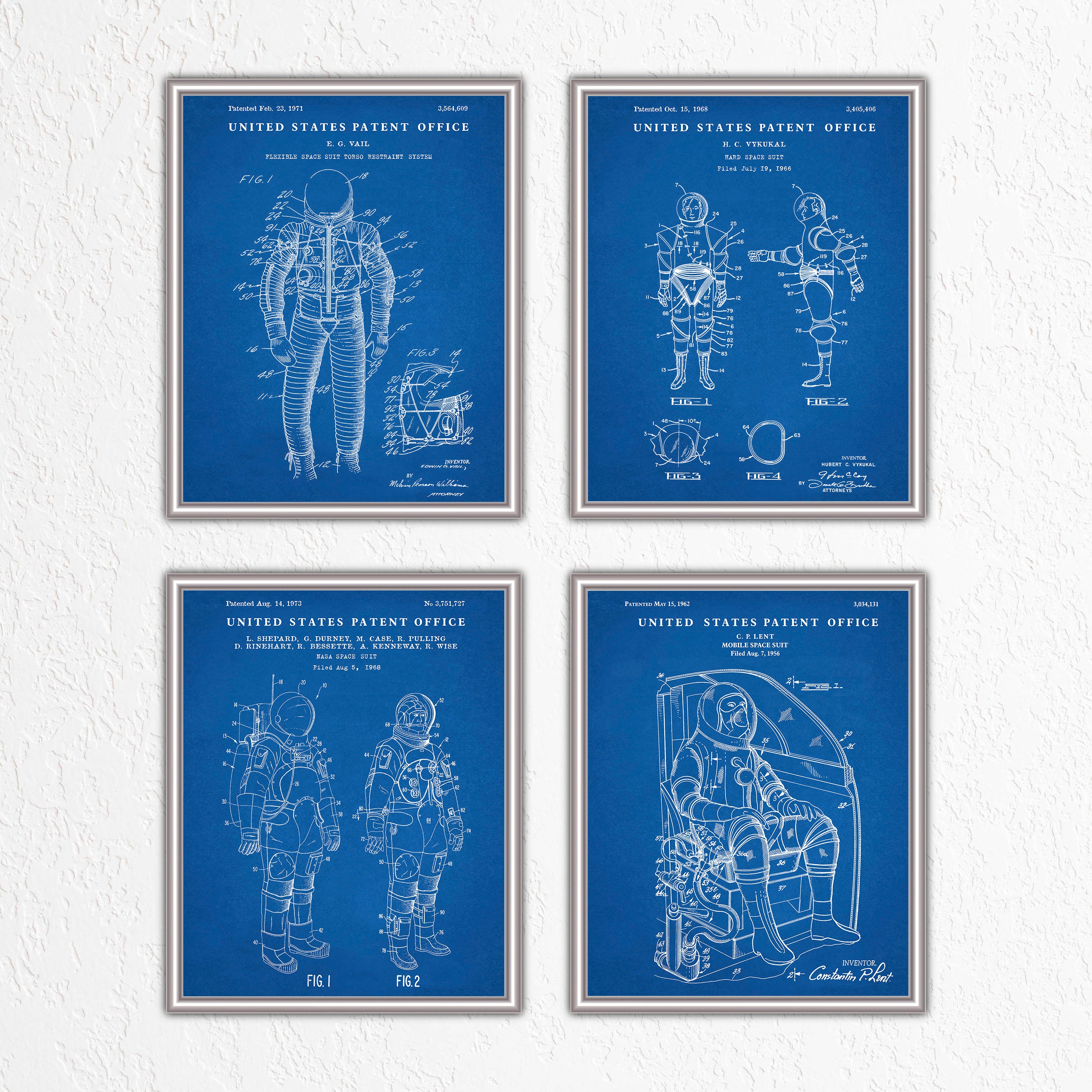 NASA Space Suit Patent Wall Art, Inventions Blueprint Poster, Outer ...