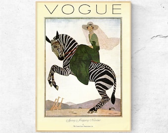 Art Deco Poster. Vintage Magazine Cover Print. Fashion Wall | Etsy