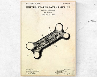 Dog Biscuit Patent Print, 1911 Blueprint Poster