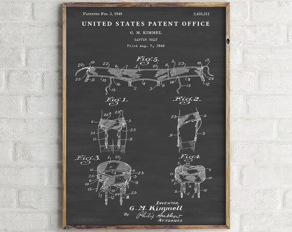 Vintage Lingerie Fashion Patent Art Print. Garter Belt Blueprint Poster.  Fashion Designer Gifts Wall Decor - Etsy