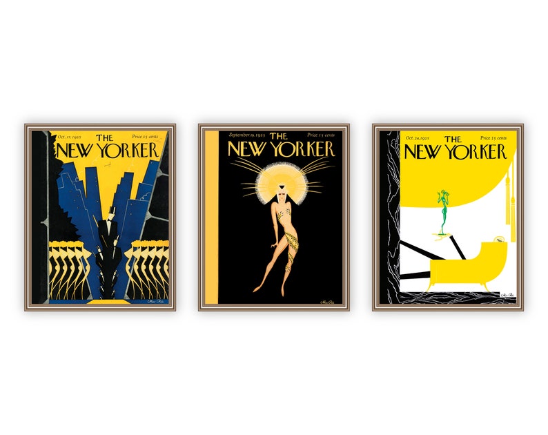 Fashion Magazine Cover Wall Art Set of 3 Prints Vintage Wall Etsy