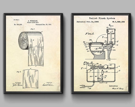 Poster Toilettes affiche de style ancien 