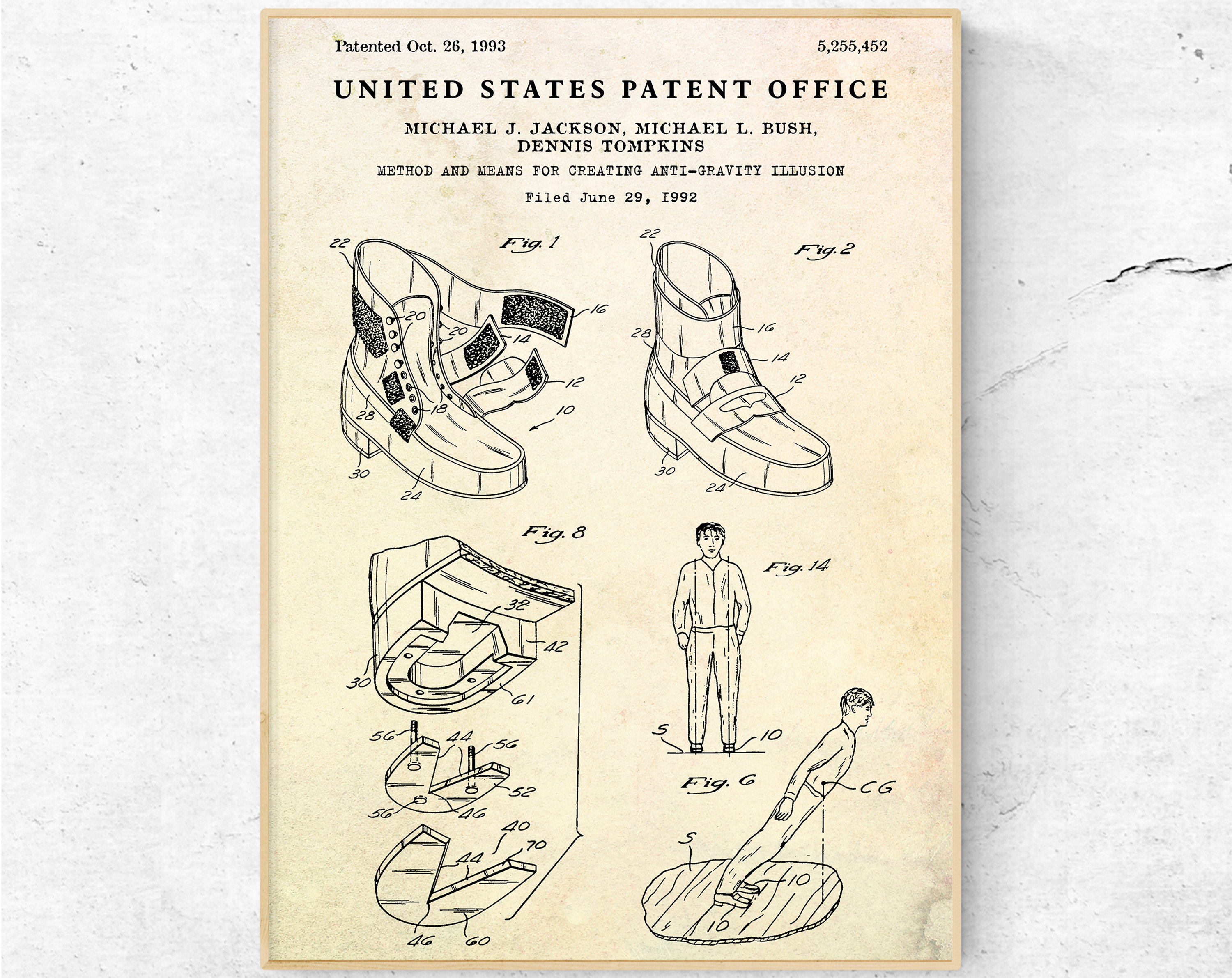 michael jackson patented shoes