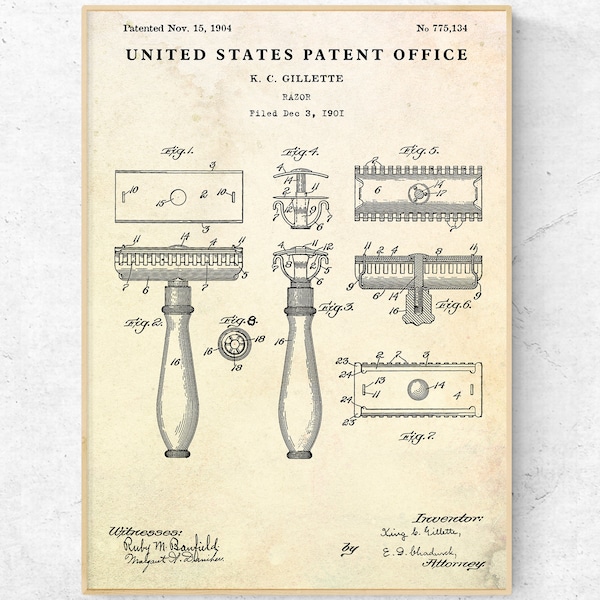 Razor Blade Wall Art Etsy