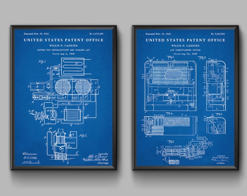 Air Conditioner Patent Wall Art. Air Conditioning Vintage Etsy