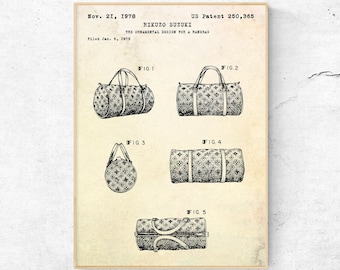 1978 Handbag Patent Print, Retro Fashion Wall Art