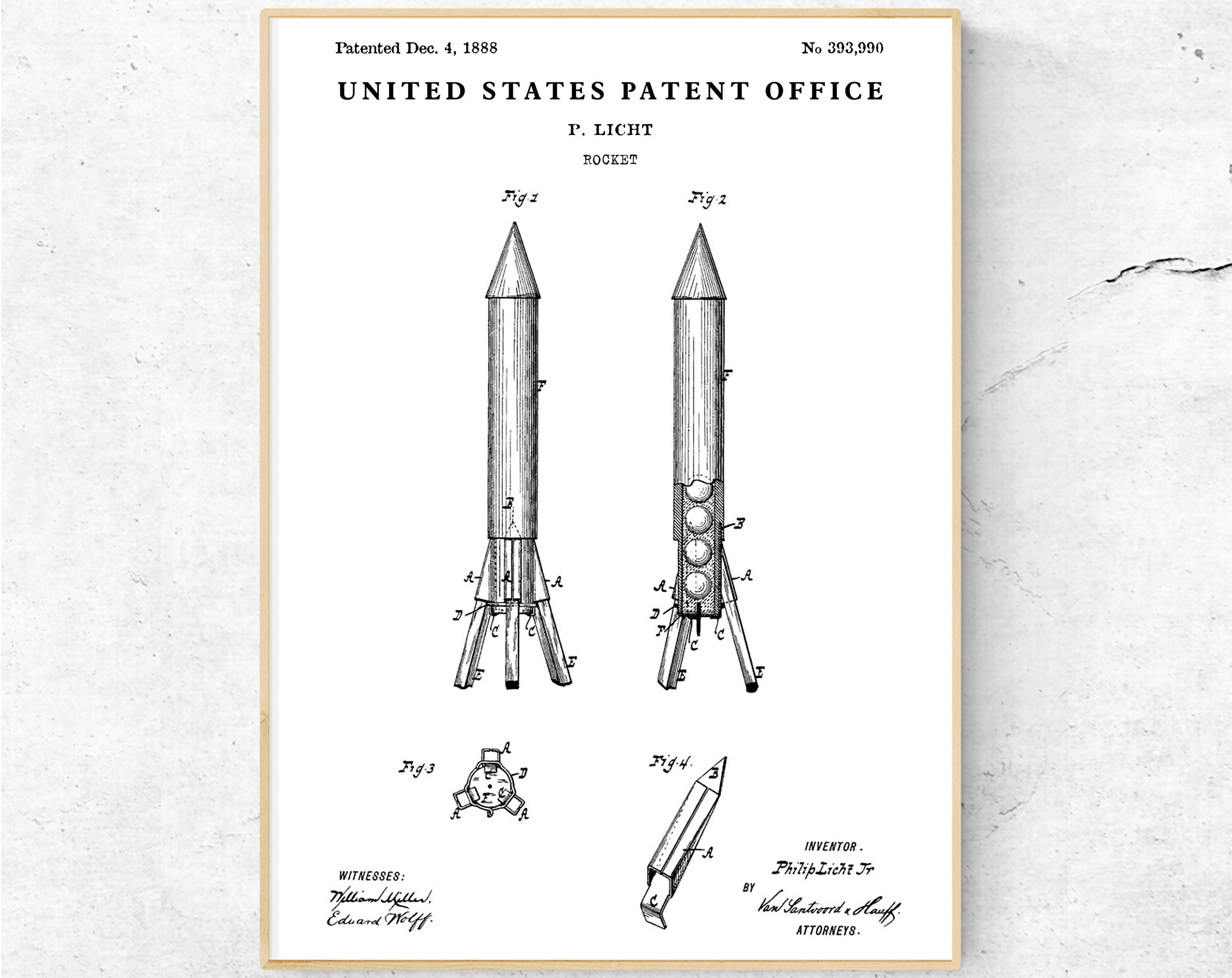 Rocket Vintage Patent Print. Steampunk Blueprint Poster. - Etsy
