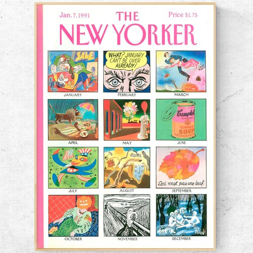 Vintage Magazine Cover Poster. Retro Wall Art Print. September Etsy