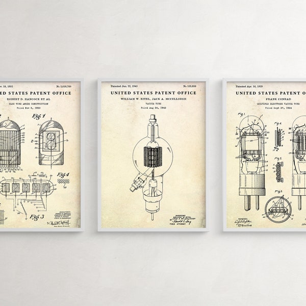 Printable Radio Tube Blueprint
