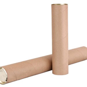 May include: Two brown cardboard mailing tubes with metal end caps.
