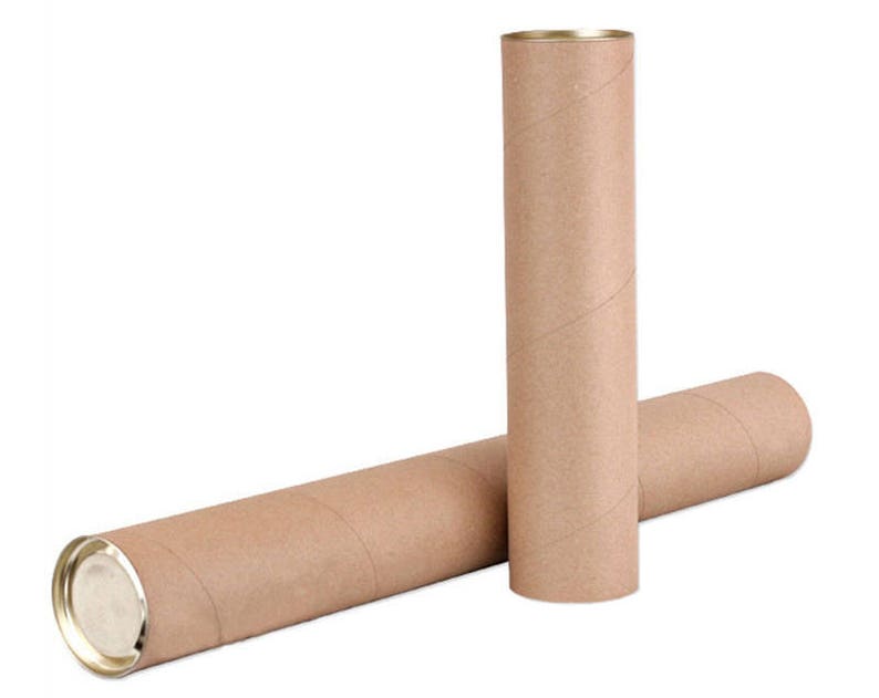 May include: Two brown cardboard mailing tubes with metal end caps.