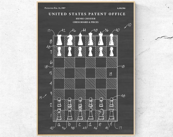 Blueprint to Chess pieces names Stock Illustration