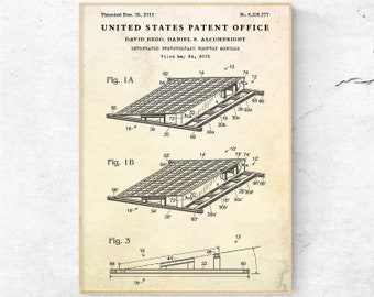 Solar Panels 2012 Patent Print. Renewable Energy Inventions, Blueprint Wall Art, Green Energy Poster