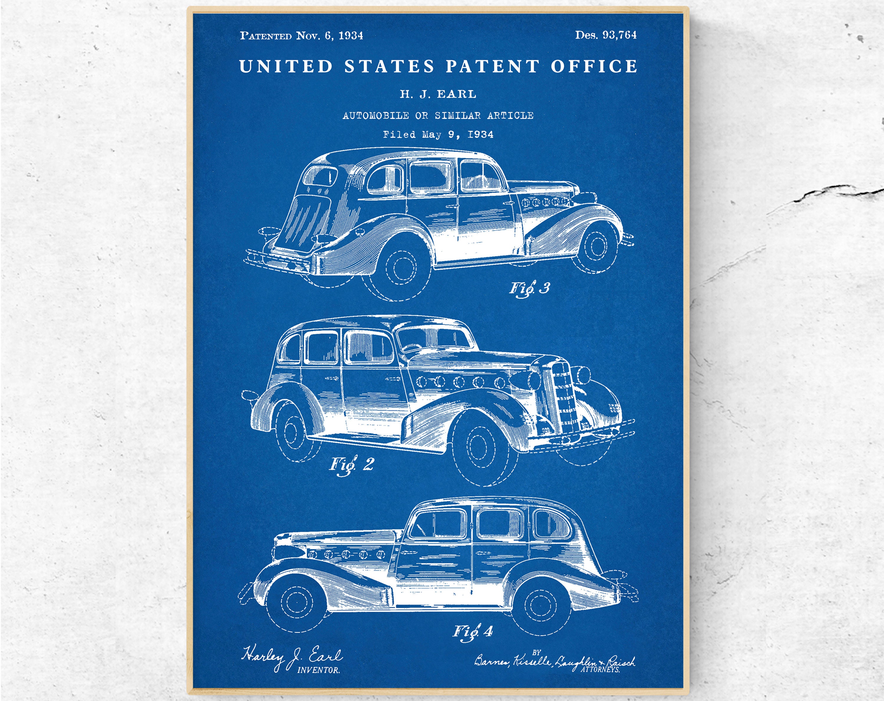 Affiche Vintage Oakland Motor Car Company - Décoration Murale Style Ancien Voiture, Reproduction