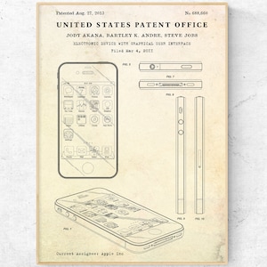 May include: A black and white line drawing of a smartphone patent. The patent is titled "Electronic Device with Graphical User Interface" and was filed on March 4, 2011. The patent was granted on August 27, 2013. The patent number is 688,660. The patent was assigned to Apple Inc.