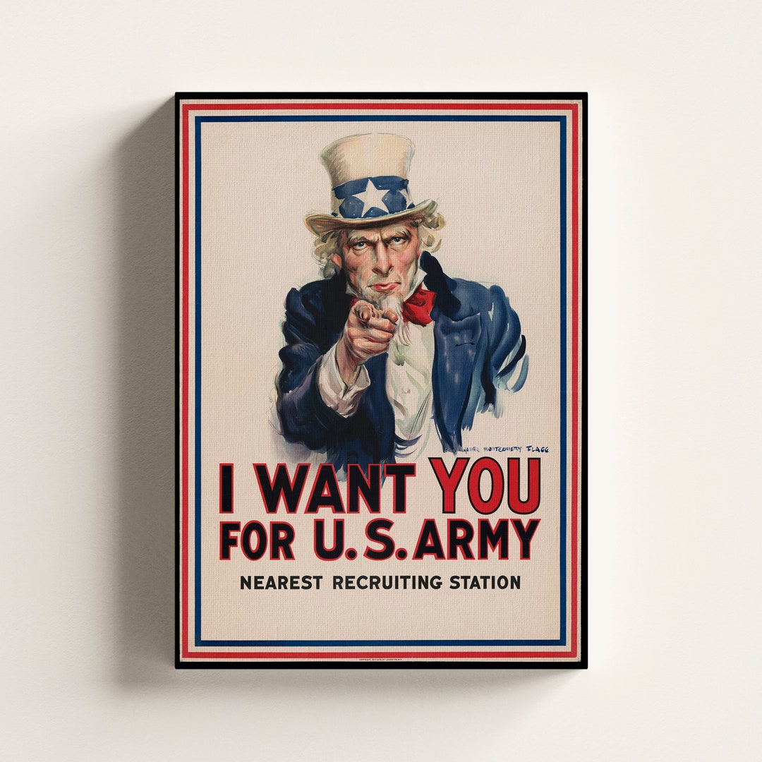 アメリカ陸軍のポスターに「I Want You」、第一次世界大戦
