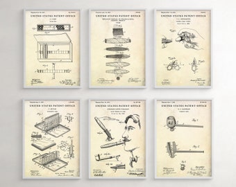 Cigar, Pipe & Cigarettes Accessories Patent Prints. Man Cave, Bar Vintage Wall Decor, Mens Wall Art. Smoker Gift, Set Of 6 Blueprint Posters