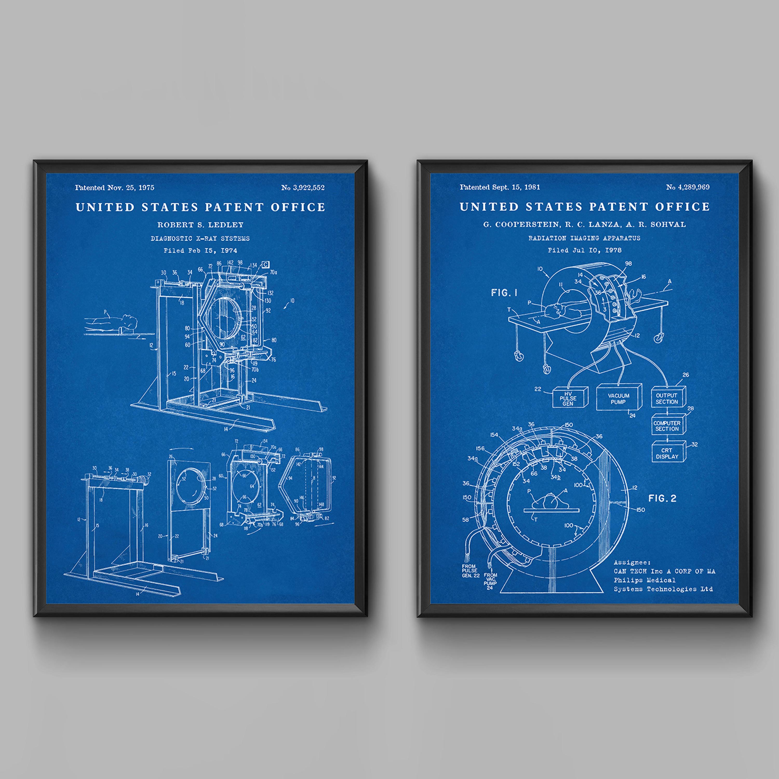 CT Scan Machine Patent Wall Art. Radiology Inventions Diagnostic ...