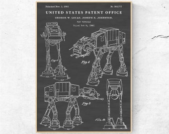 SW Patent Print. Blueprint Wall Art, Sci Fi Vintage Poster
