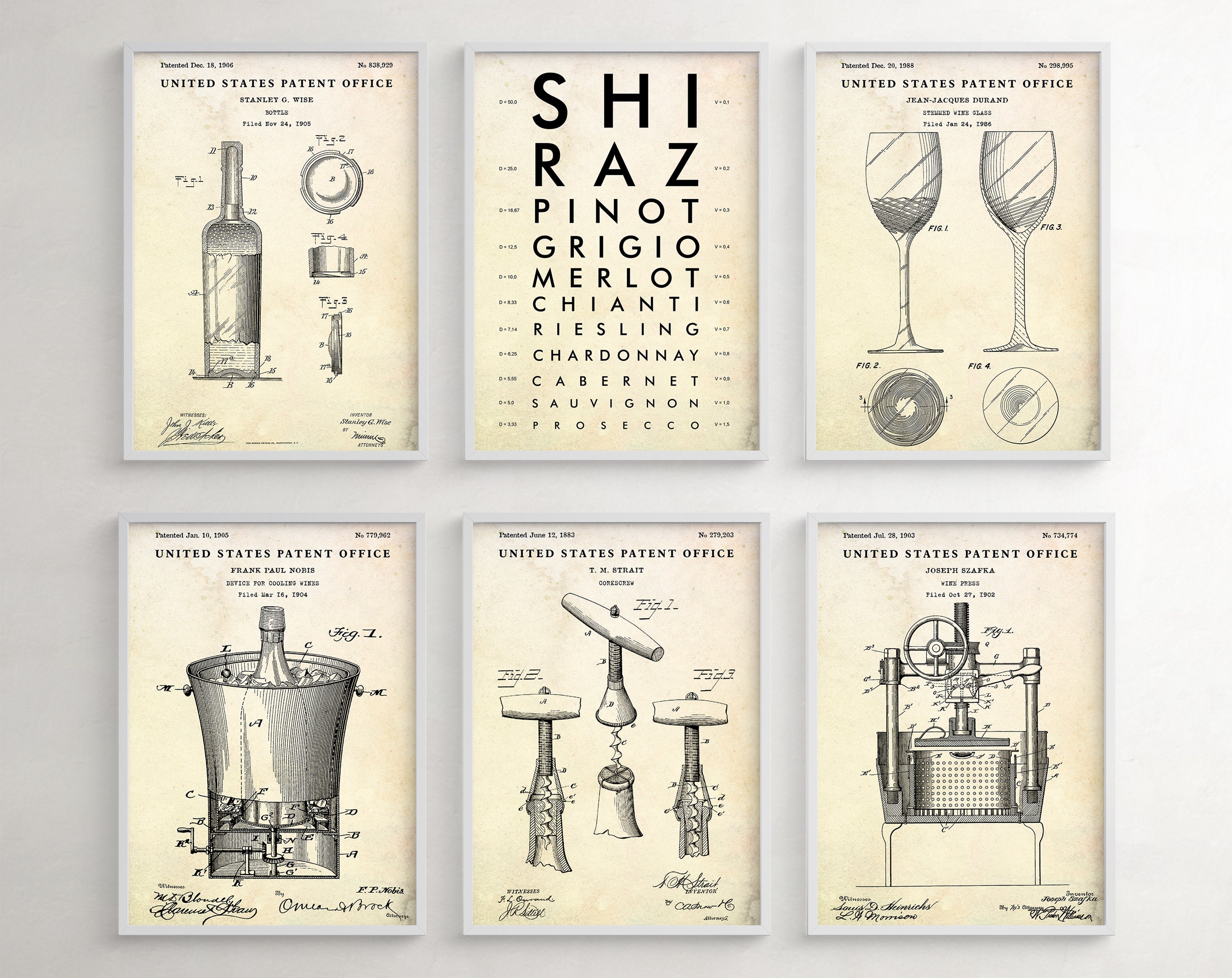 Eye Chart Wine Bottle 