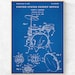 Drum Patent Print: Portable Drum Set Blueprint Wall Art (Canvas) image 3