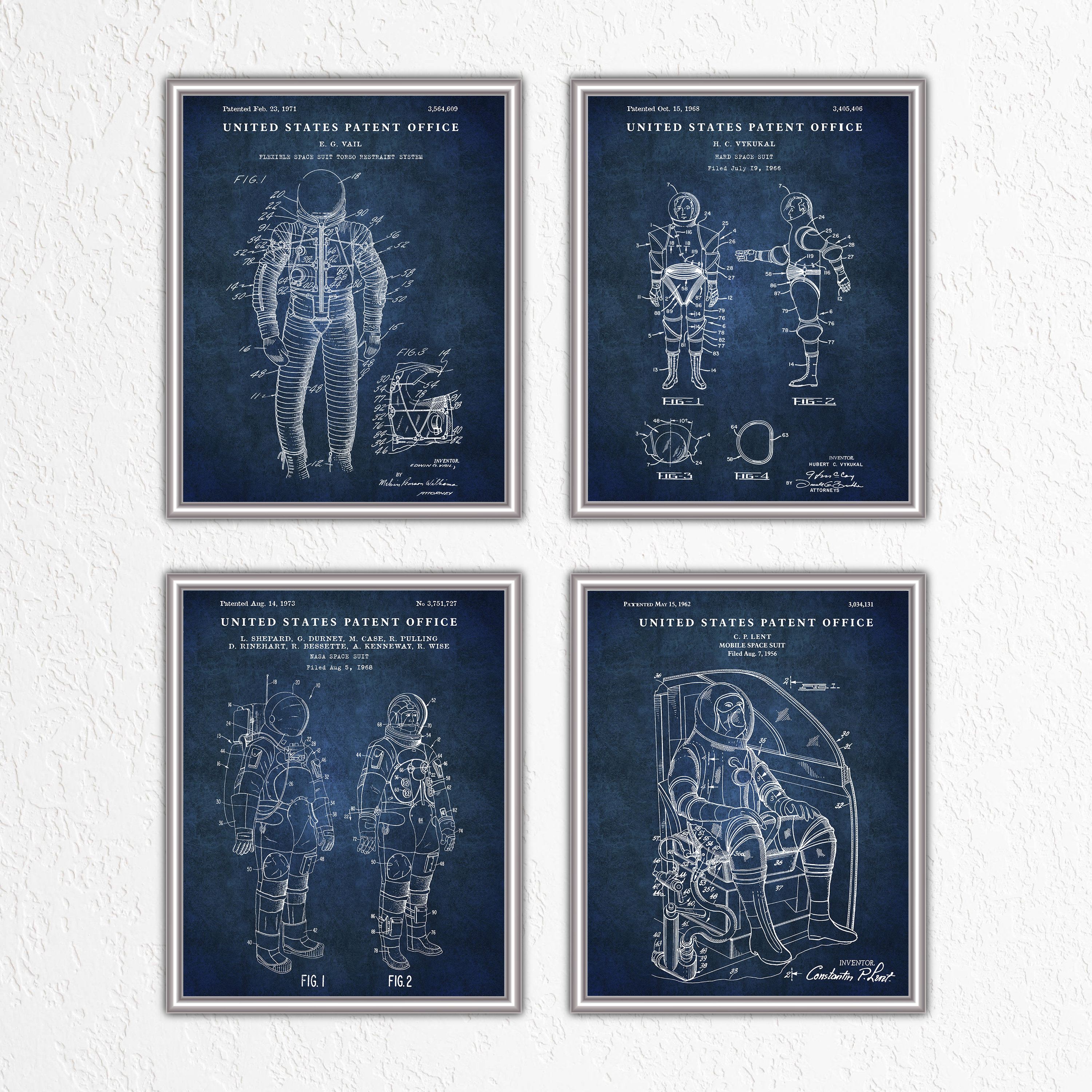 NASA Space Suit Patent Wall Art, Inventions Blueprint Poster, Outer ...