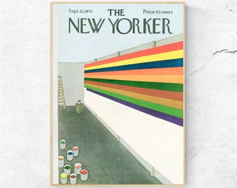 Vintage Magazine Cover Poster. Retro Wall Art Print. September 12 1970