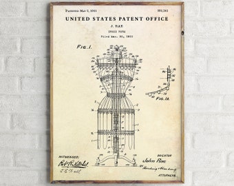 Dress Form 1911 patent uitvinding blauwdruk poster. Kamerdecoratie naaien. Modeontwerper vintage kunst aan de muur. Cadeau kleermaker naaister