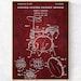 Drum Patent Print: Portable Drum Set Blueprint Wall Art (Canvas) image 7