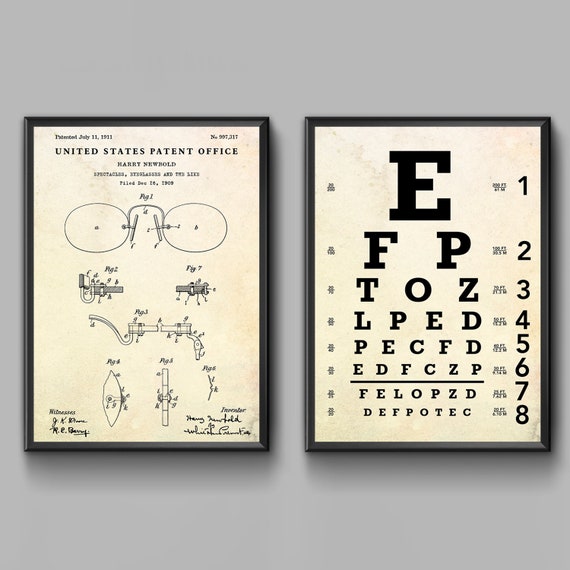 Snellen Non-Reflective Eye Exam Chart, Set of 5