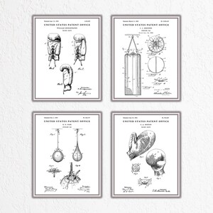 Boxing Patent Wall Art. Boxing Gloves, Punching Bag Inventions ...