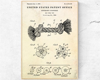 Dog Chew Toy Patent Print, Vet Clinic Decor
