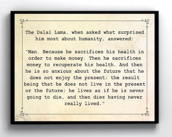 Poster con citazione del Dalai Lama: arte murale ispiratrice sul buddismo zen