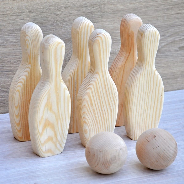 Jeu de quilles en bois pour les enfants Jeu de bowling