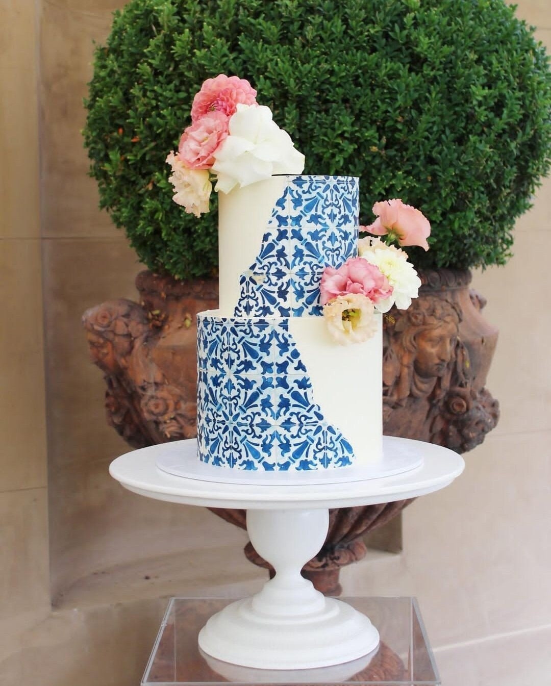 Soporte para tartas de madera turquesa con purpurina cobre para bodas de  lujo, cumpleaños. Diámetro de la base de la tarta 30 cm. -  México