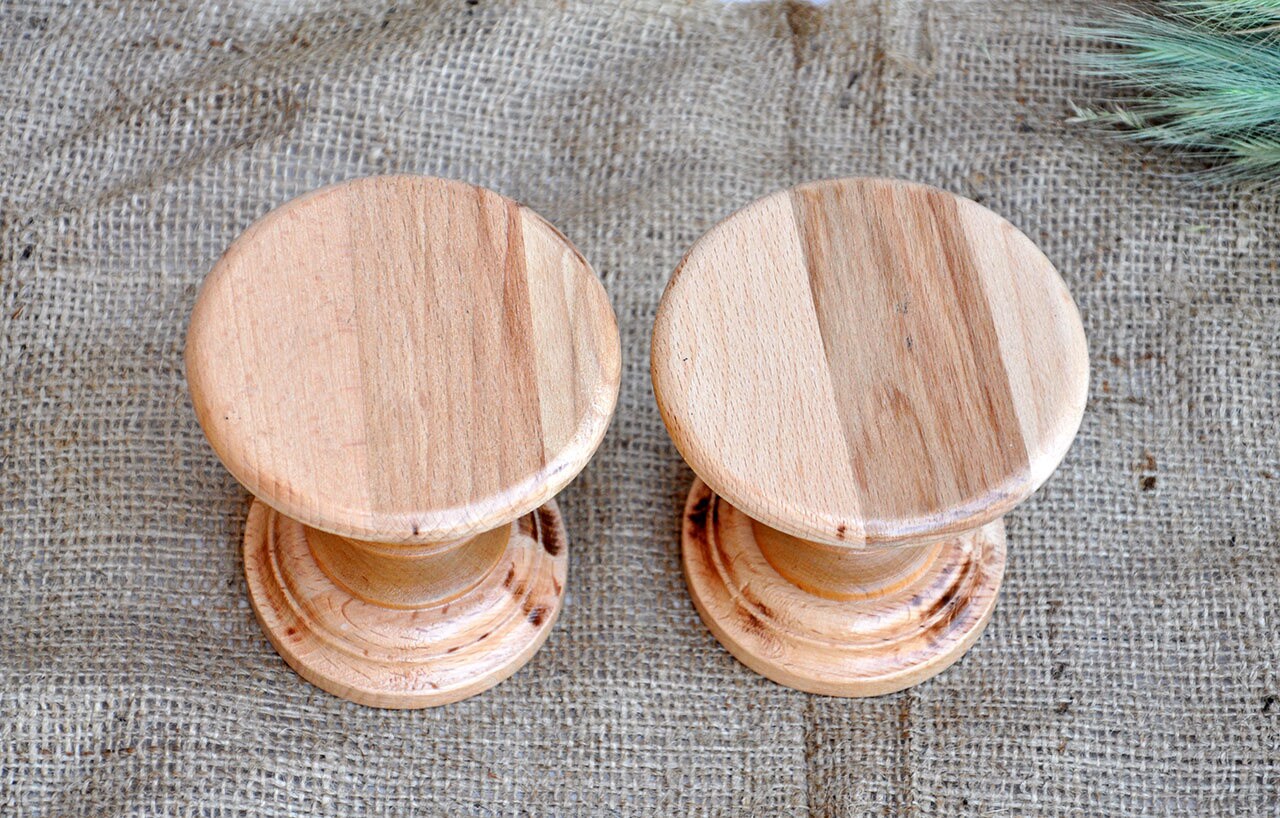 4'' wood cupcake stand Wooden cupcake stand Wood Etsy